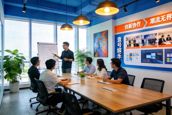 壹号娱乐潮流平台办公室内部环境与企业文化展示 - 体现创新协作的团队氛围